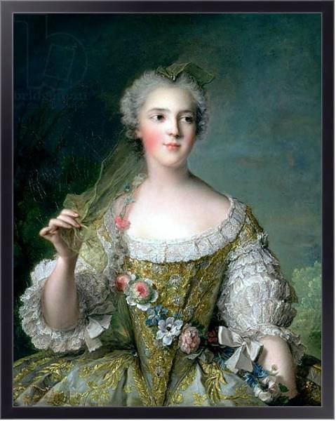 Постер Portrait of Madame Sophie, daughter of Louis XV, at Fontevrault, 1748 с типом исполнения На холсте в раме в багетной раме 221-01