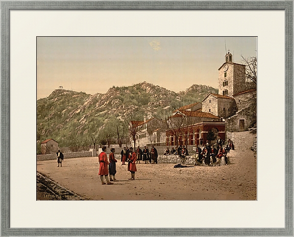 Постер Черногория. Город Цените с типом исполнения Под стеклом в багетной раме 1727.2510