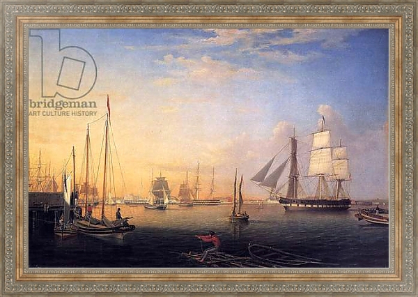 Постер Baltimore Harbour, 1850 с типом исполнения На холсте в раме в багетной раме 484.M48.310
