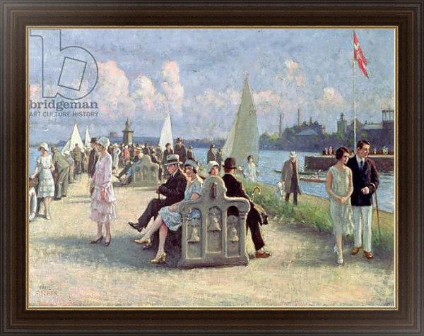 Постер People on a Promenade с типом исполнения На холсте в раме в багетной раме 1.023.151