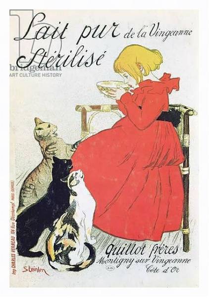 Постер Poster advertising 'Pure Sterilised Milk from La Vingeanne' с типом исполнения На холсте в раме в багетной раме 221-03