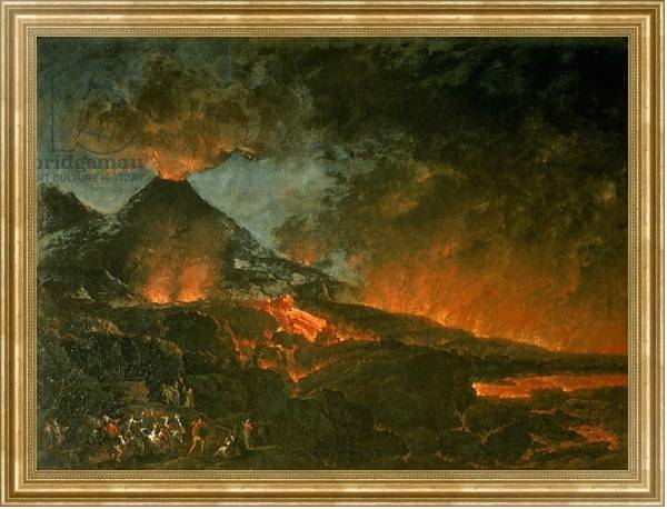 Постер Vesuvius Erupting с типом исполнения На холсте в раме в багетной раме NA033.1.051