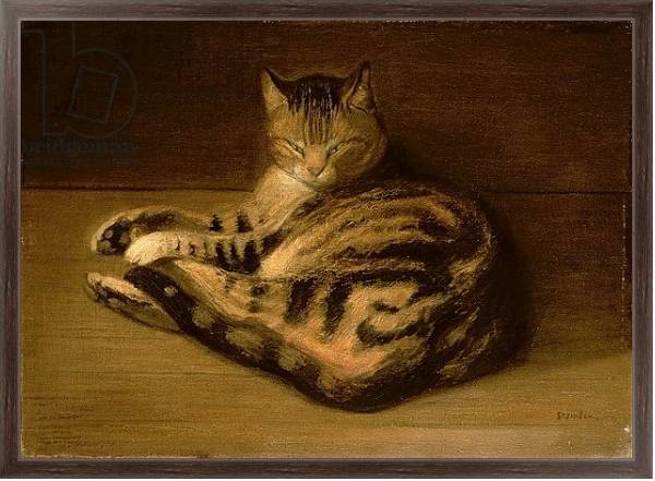 Постер Recumbent Cat, 1898 с типом исполнения На холсте в раме в багетной раме 221-02