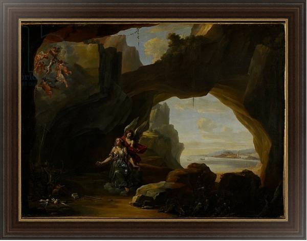 Постер The Magdalen in a Cave, c.1650 с типом исполнения На холсте в раме в багетной раме 1.023.151