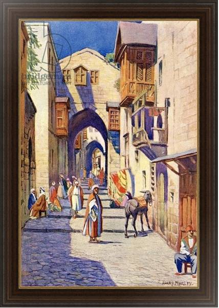 Постер A Street in Jerusalem, c.1910 с типом исполнения На холсте в раме в багетной раме 1.023.151