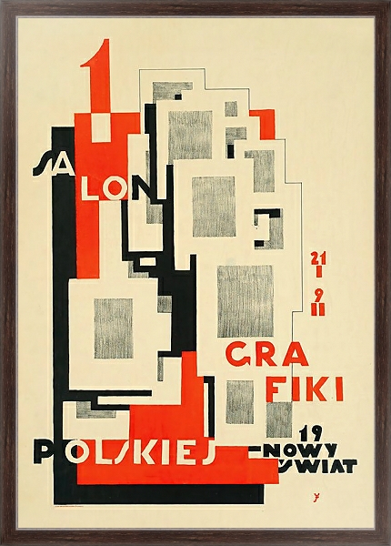 Постер 1 Salon Grafiki Polskiej. 21 I; 9 II. Nowy Świat 19 с типом исполнения На холсте в раме в багетной раме 221-02