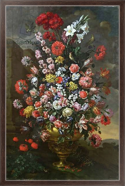 Постер Lilies, tulips, carnations с типом исполнения На холсте в раме в багетной раме 221-02
