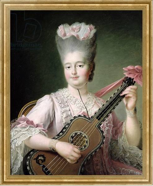 Постер Portrait of Marie-Clothilde of France, also known as Madame Clothilde, queen of Sardinia, 1775 с типом исполнения На холсте в раме в багетной раме NA033.1.051