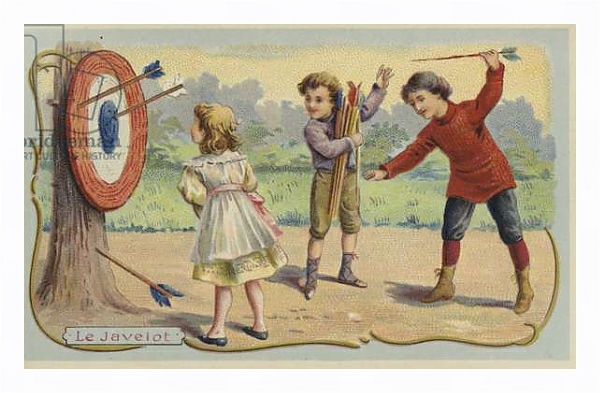 Постер Throwing arrows at a target с типом исполнения На холсте в раме в багетной раме 221-03
