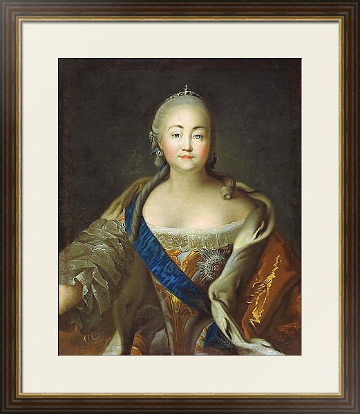 Постер Портрет императрицы Елизаветы Петровны 3 с типом исполнения Под стеклом в багетной раме 1.023.036