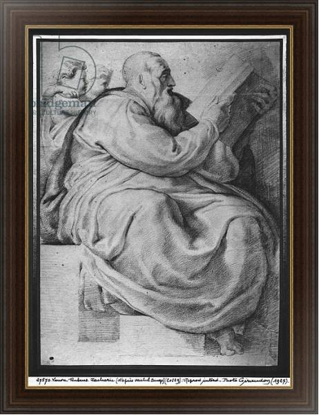 Постер The Prophet Zacharias, after Michelangelo Buonarroti с типом исполнения На холсте в раме в багетной раме 1.023.151