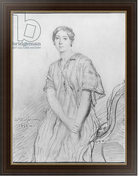 Постер Portrait of Alice Ozy, 1849 с типом исполнения На холсте в раме в багетной раме 1.023.151