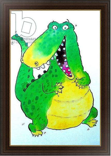 Постер Happy Crocodile с типом исполнения На холсте в раме в багетной раме 1.023.151
