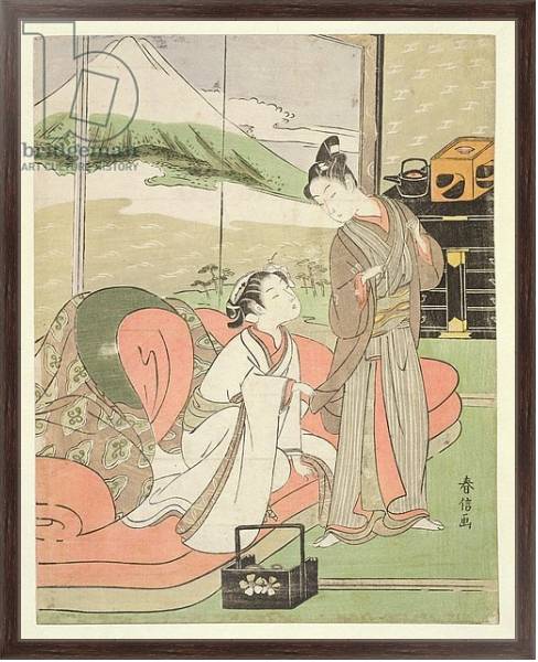 Постер T H Riches 1913 Lover Taking Leave of a Courtesan, c.1768-9 с типом исполнения На холсте в раме в багетной раме 221-02