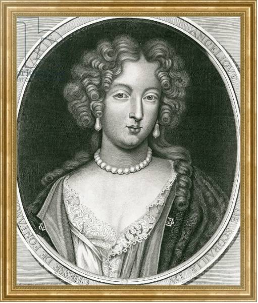 Постер Portrait of Marie Angelique de Scoraille, duchesse de Fontanges с типом исполнения На холсте в раме в багетной раме NA033.1.051