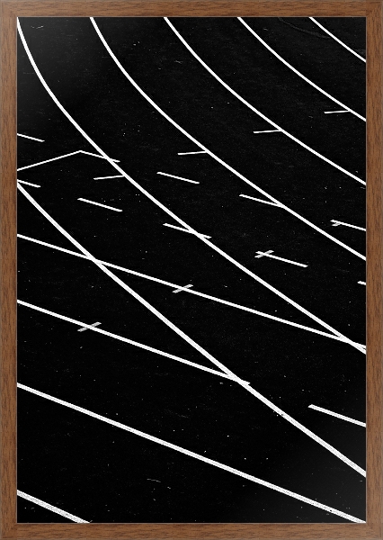 Постер Полосы беговой дорожки с типом исполнения На холсте в раме в багетной раме 1727.4310