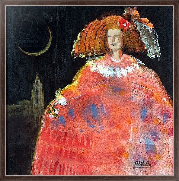 Постер Menina and Cathedral с типом исполнения На холсте в раме в багетной раме 221-02