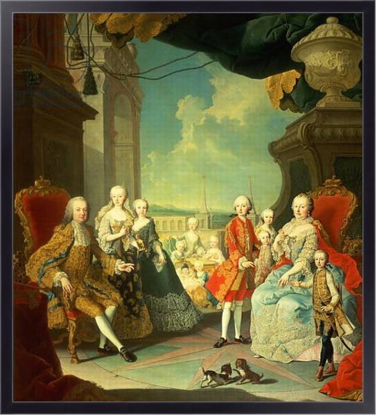 Постер Maria Theresa and her Husband at the staircase с типом исполнения На холсте в раме в багетной раме 221-01
