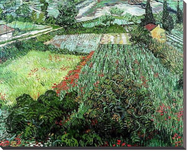 Постер Field with Poppies, 1889 с типом исполнения На холсте без рамы