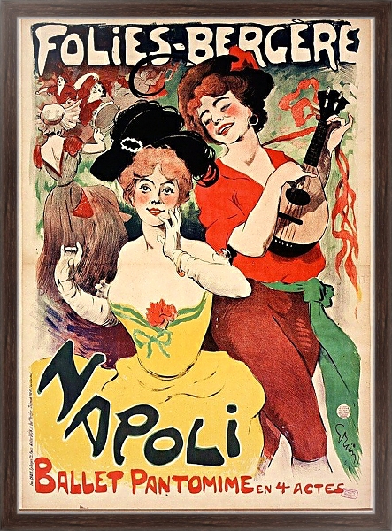 Постер Amélie Diéterle aux Folies Bergère с типом исполнения На холсте в раме в багетной раме 221-02