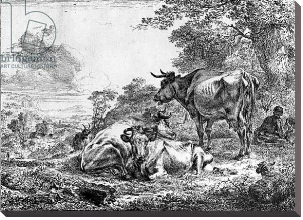 Постер Three Cows с типом исполнения На холсте без рамы