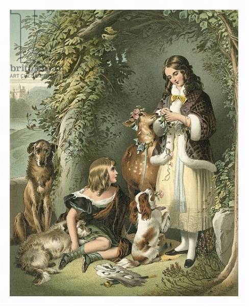Постер The Marquess of Stafford and the Lady Evelyn Gower с типом исполнения На холсте в раме в багетной раме 221-03