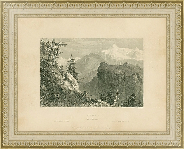 Постер Gure (Val de Tignes) 1 с типом исполнения Акварель в раме в багетной раме 484.M48.725
