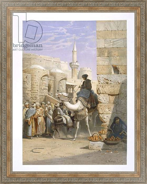 Постер Strassenlebon in Kairo с типом исполнения На холсте в раме в багетной раме 484.M48.310