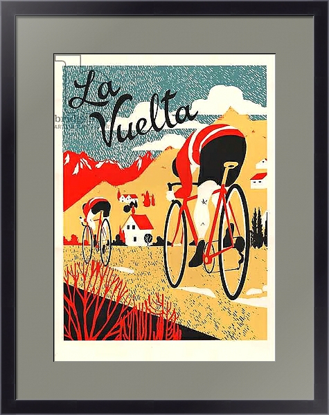 Постер La Vuelta, 2015 с типом исполнения Под стеклом в багетной раме 221-01