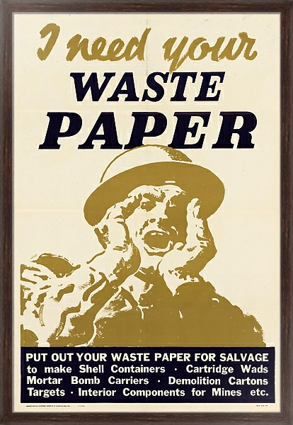 Постер I Need Your Waste Paper с типом исполнения На холсте в раме в багетной раме 221-02