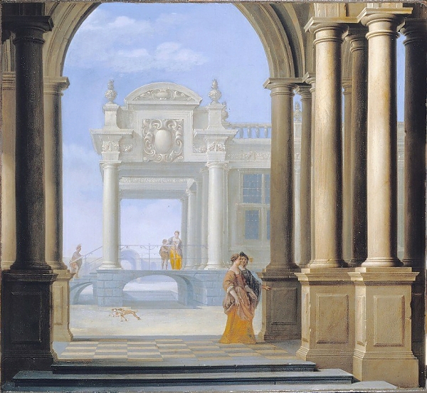Постер The Entrance to a Palace с типом исполнения На холсте без рамы