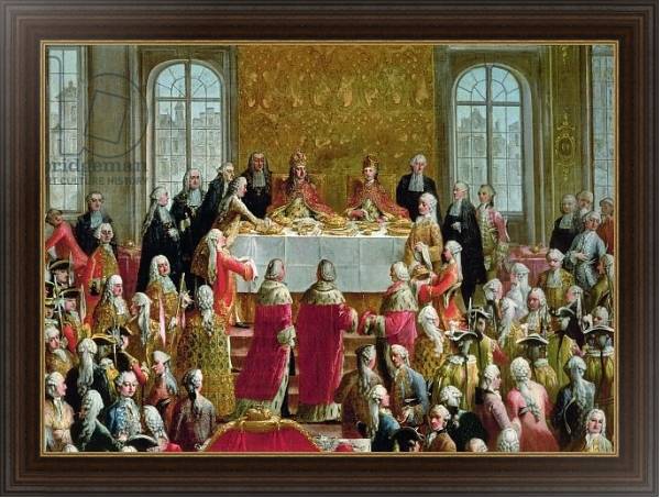Постер The Coronation Banquet of Joseph II, Emperor of Germany, 1764 с типом исполнения На холсте в раме в багетной раме 1.023.151