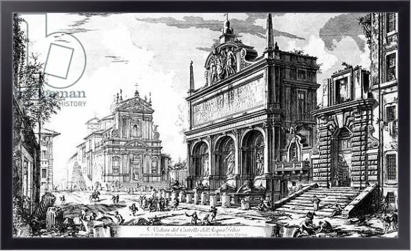Постер View of the Fontana dell'Acqua Felice, c.1760 с типом исполнения На холсте в раме в багетной раме 221-01
