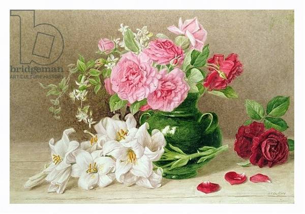 Постер Roses and Lilies с типом исполнения На холсте в раме в багетной раме 221-03