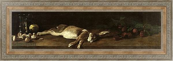 Постер Still Life with a Hare, 1863 с типом исполнения На холсте в раме в багетной раме 484.M48.310