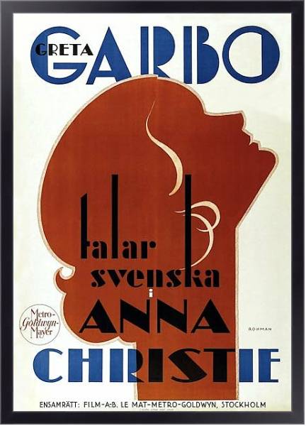 Постер Poster - Anna Christie 2 с типом исполнения На холсте в раме в багетной раме 221-01