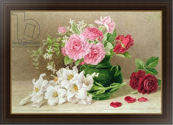 Постер Roses and Lilies с типом исполнения На холсте в раме в багетной раме 1.023.151