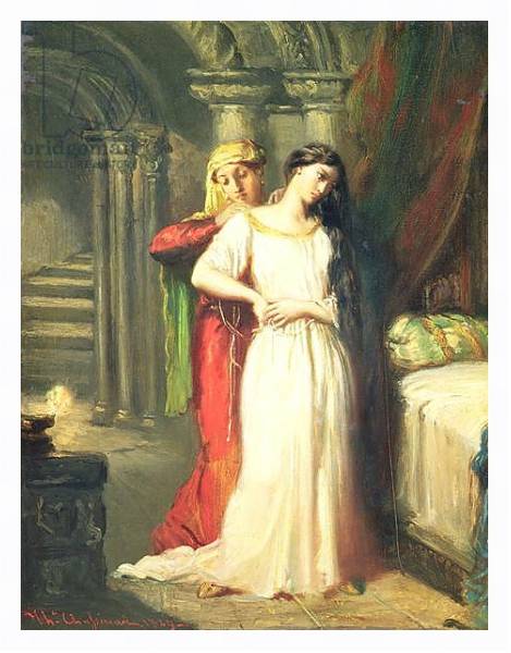 Постер Desdemona Retiring to her Bed, 1849 с типом исполнения На холсте в раме в багетной раме 221-03