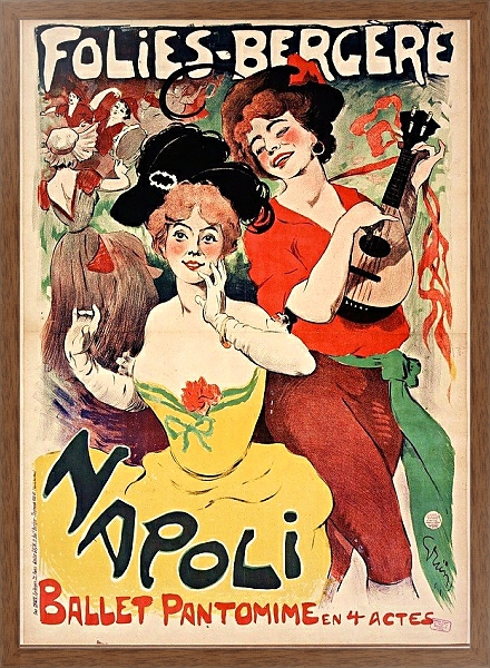 Постер Amélie Diéterle aux Folies Bergère с типом исполнения На холсте в раме в багетной раме 1727.4310