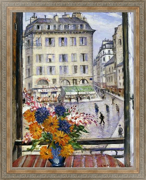 Постер Autumn Bouquet; View from a Paris Window, с типом исполнения На холсте в раме в багетной раме 484.M48.310