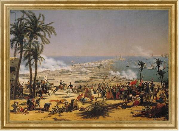 Постер The Battle of Aboukir, 25th July 1799 2 с типом исполнения На холсте в раме в багетной раме NA033.1.051