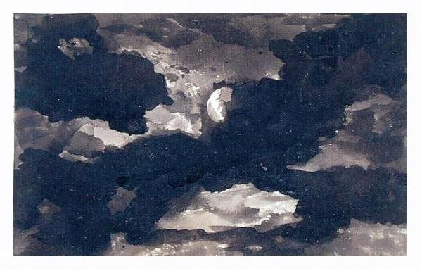 Постер Study of a Clouded Moonlit Sky с типом исполнения На холсте в раме в багетной раме 221-03