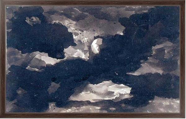 Постер Study of a Clouded Moonlit Sky с типом исполнения На холсте в раме в багетной раме 221-02