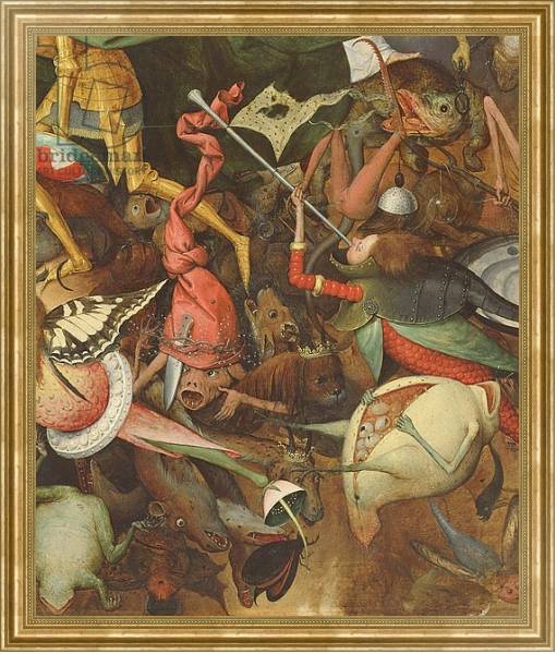 Постер The Fall of the Rebel Angels, 1562 5 с типом исполнения На холсте в раме в багетной раме NA033.1.051