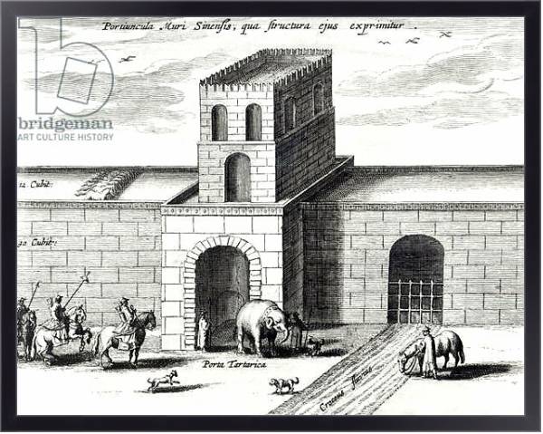 Постер A Doorway in the Great Wall,from 'China illustrated' by Athanasius Kircher 1667 с типом исполнения На холсте в раме в багетной раме 221-01