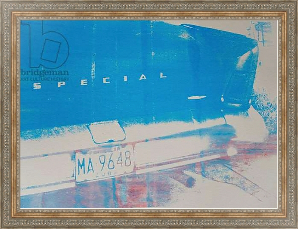 Постер Blue car с типом исполнения На холсте в раме в багетной раме 484.M48.310