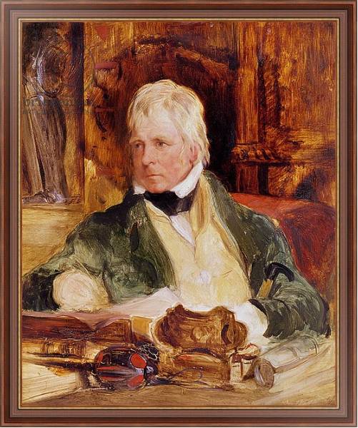 Постер Portrait of Sir Walter Scott, c.1824 с типом исполнения На холсте в раме в багетной раме 35-M719P-83