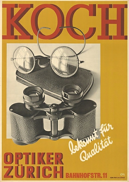 Постер Koch, Optiker Zürich, bekannt für Qualität с типом исполнения На холсте без рамы