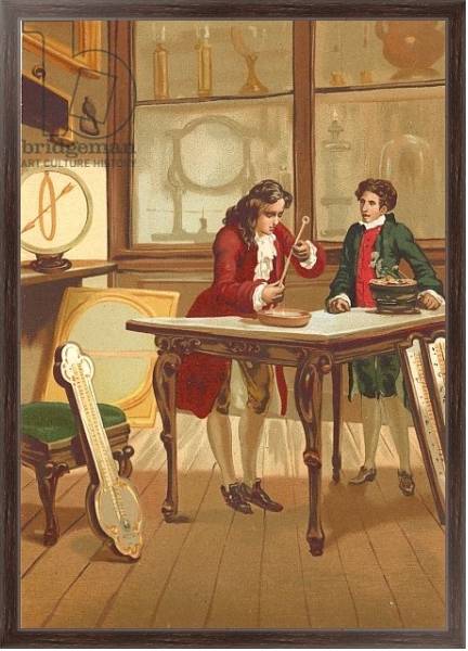 Постер Rene Antoine Ferchault de Reaumur constructing the thermometer с типом исполнения На холсте в раме в багетной раме 221-02