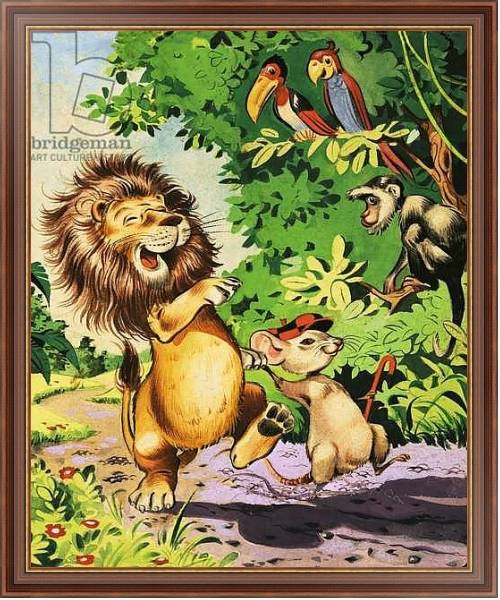 Постер Leo the Friendly Lion 42 с типом исполнения На холсте в раме в багетной раме 35-M719P-83